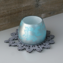 Candle Light silver-azur